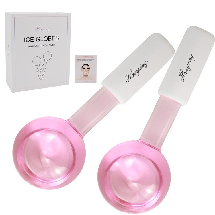 hot sale custom Low Cheap Glass Beauty Roller Ball Massager Facial Ice Globes For Face Roller Cooling Massage