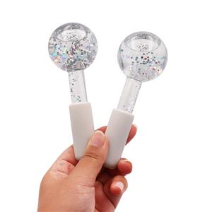 Facial Massage Roller Ice Globes Beauty Tool Face Eye Skin Care Cooling Device Cryo Blue Pink Facial Glass Ice Globe