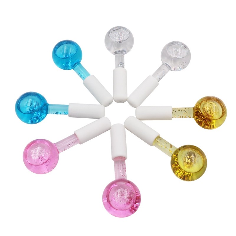 Beauty tighten skin pores 2PC facial roller tools ice cooling face massage globes