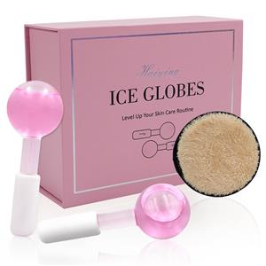 Beauty care glitters facial ice globes Magic non-freeze gel massage cooling gel ice globes for face