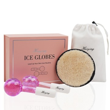 Hot Selling Cooling Cryoball Rolling Hockey Massage Cryo Globes Roller Magic Beauty Products Glass Ice Globe ice globe