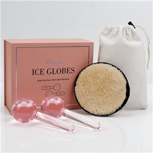 Facial Massage Roller Ice Globes Beauty Tool Face Eye Skin Care Cooling Device Cryo Blue Pink Facial Glass Ice Globe