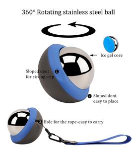 Factory price all in one Stainless Cold massage roller ball muscle massage yoga relax roller cold massage rollig ball
