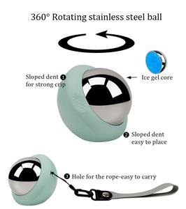 ABS Resin Cold Massage Roller Ball in Stock Colorful Rolling Beads Massager Body Foot Massager white Paper Box