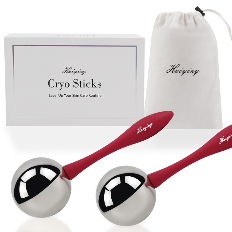 Stainless Steel Face Beauty Cryo Sticks Roller Ice Globes Facial Skin Care Freeze Tools Unbreakable Steel Cooling Roller