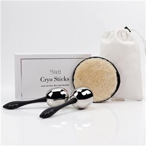 Facial Skin Care Tools for Women Face Eyes Beauty Stainless Steel Cooling Cryo Sticks Ice Globes for SPA
