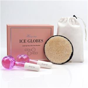 Beauty care glitters facial ice globes Magic non-freeze gel massage cooling gel ice globes for face