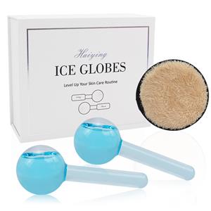 Skin Beauty Ice Cooling Facial Globes Face Beauty Skin Care 2 Pack White Pink Anti Aging Glittery Cooling Ice Globes for face