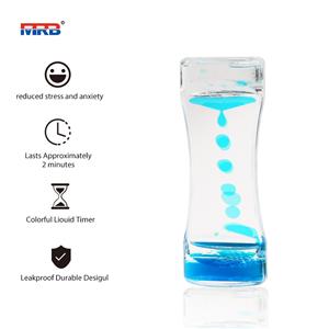 liquid sand timer Motion Bubbler Timer for Calming Sensory Autism Fidget Toys Children Activity Desk Toys Aqua Oil Hourglass