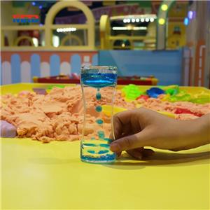 liquid sand timer Motion Bubbler Timer for Calming Sensory Autism Fidget Toys Children Activity Desk Toys Aqua Oil Hourglass