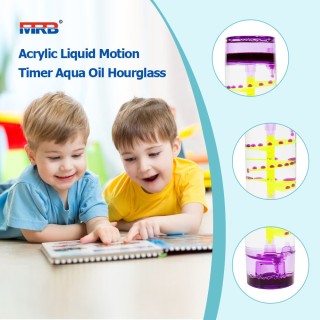 MRB New product Fidget Toys Wholesale Acrylic Colorful Oil Drop Sand Timer Clocks liquid timer toy