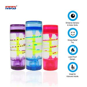 MRB New product Fidget Toys Wholesale Acrylic Colorful Oil Drop Sand Timer Clocks liquid timer toy