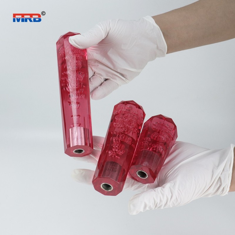 Car Manual Shift Knob Gear Shifter Head Shift Knob Stick Crystal Transparent Bubble Purple Blue Throw Gear Shifter 10CM 15CM