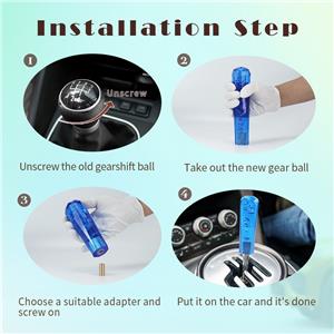 New In 2023 car shift knob shifter Blue Purple custom logo gear shift knob universal