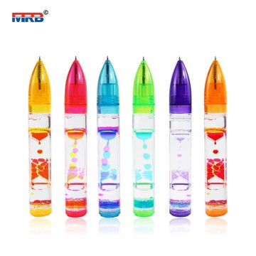 promotional gifts liquid ballpoint pen colorful ballpoint pen for school student liquid timer