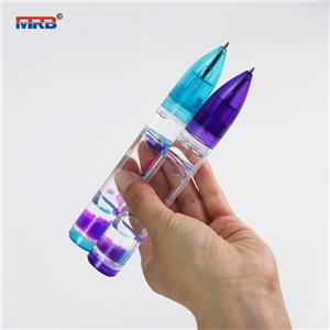 promotional gifts liquid ballpoint pen colorful ballpoint pen for school student liquid timer