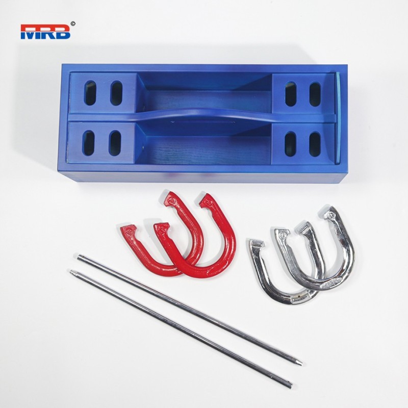 Sports Horseshoes Set Metal Horseshoe Game Set for Adults + Kids Official Weight Steel Horseshoes Toss Game