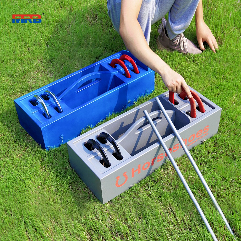 GOOHOCHY Plastic Horseshoe Game Set 1Set Assorted Color For Backyard Fun Toss Toy