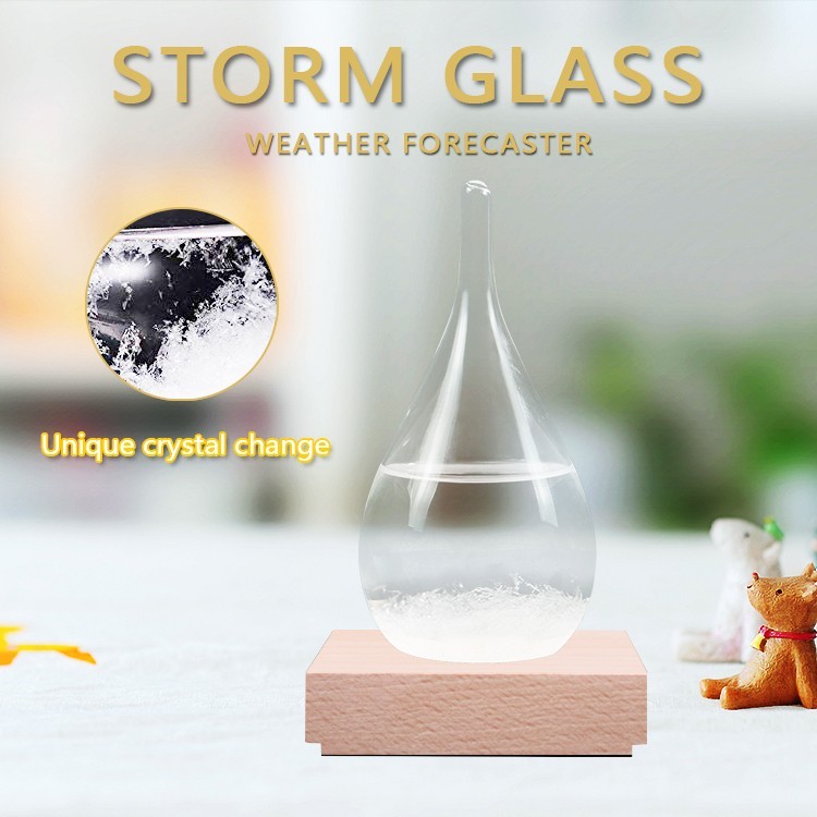 2023 new Diy Storm Glass Water Drops Weather Forecast Storm Bottle Meteorological Display Bottle Science Kit Toys
