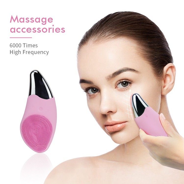 factory supply Soft Silicone Waterproof Facial Cleansing Brush