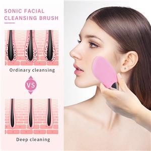 factory supply Soft Silicone Waterproof Facial Cleansing Brush