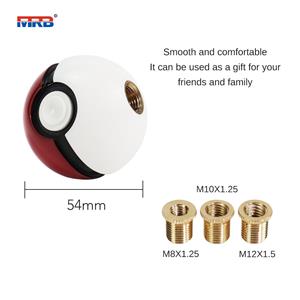 55MM Pokeball Pikachu Poke Ball Manual Gear Shift Shifter knob JDM 4 5 6 Speed Universal Round Fit for Honda Acura Mazda Mitsubi
