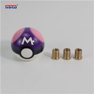 Pikachu Pokeball Manual Gear Shift Shifter knob 5 Speed Cover Red with Adapters