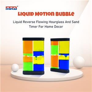 Custom autism sensory therapy Acrylic Floating Colorful Oil And Water Toys Liquid Hourglass Sand Timer