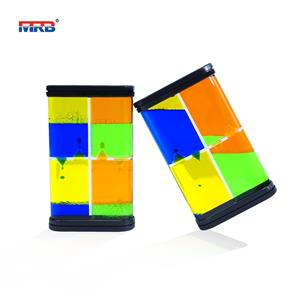 Custom autism sensory therapy Acrylic Floating Colorful Oil And Water Toys Liquid Hourglass Sand Timer