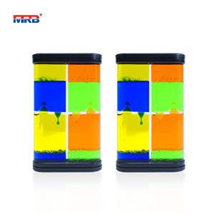 Custom autism sensory therapy Acrylic Floating Colorful Oil And Water Toys Liquid Hourglass Sand Timer