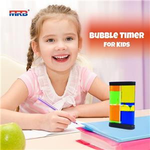 Custom autism sensory therapy Acrylic Floating Colorful Oil And Water Toys Liquid Hourglass Sand Timer