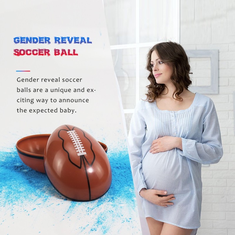 Non Transparent Gender Reveal Powder Rugby Ball for Baby Gender Reveal Decoration