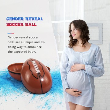 Non Transparent Gender Reveal Powder Rugby Ball for Baby Gender Reveal Decoration