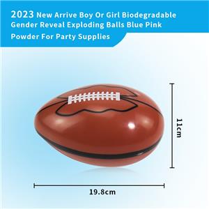 Non Transparent Gender Reveal Powder Rugby Ball for Baby Gender Reveal Decoration