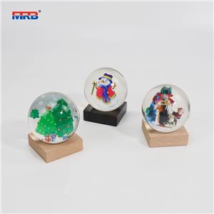 Beauty Resin Snowball Resin Ball Gift Christmas Tree Ball Souvenirs Luxury Ornament Santa Claus