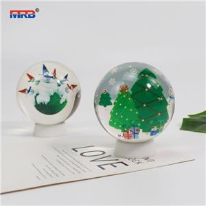 Beauty Resin Snowball Resin Ball Gift Christmas Tree Ball Souvenirs Luxury Ornament Santa Claus