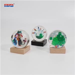 Beauty Resin Snowball Resin Ball Gift Christmas Tree Ball Souvenirs Luxury Ornament Santa Claus