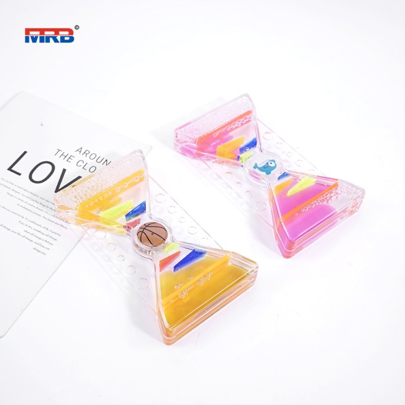 calming sensory fidget and relaxation desk toy therapeutic focus game toy water motion liquid bubble timer