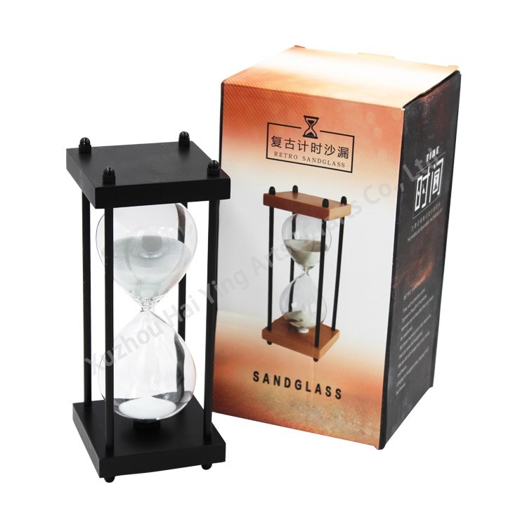 glass sand timer clock waterproof colorful sand timer 6 colors hourglass 1/3/5/10/15/30 magnetic hourglass sand timer