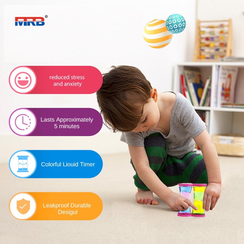 children toys Liquid Motion Bubbler Timer for Kids Sensory Play Fidget Toy Desk Top Assorted Colors