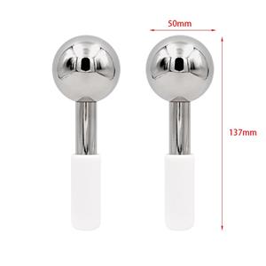 Calming Inflamed Skin Soothing Puffiness Facial Massage Roller Cryo Sticks 304 Stainless Steel Face Freeze ice globes with box
