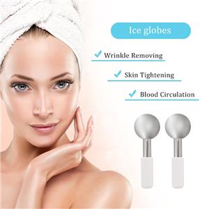 Calming Inflamed Skin Soothing Puffiness Facial Massage Roller Cryo Sticks 304 Stainless Steel Face Freeze ice globes with box
