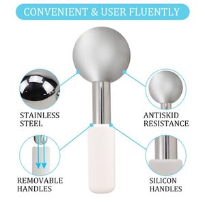 Calming Inflamed Skin Soothing Puffiness Facial Massage Roller Cryo Sticks 304 Stainless Steel Face Freeze ice globes with box
