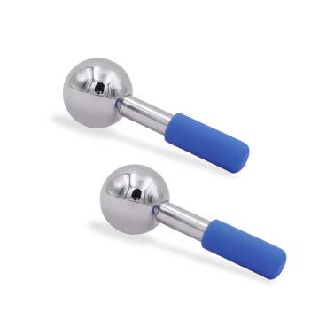 Custom Facial Massage Roller Stainless Steel Ice Globes Cooling Magic Ice Globe Facial Roller