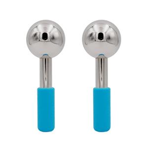 Home Beauty Facial Ice Roller Cooling Globe Set Cryo Massage Ball Stainless Steel Mini Facials Ice Globes For Face