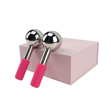 Calming Inflamed Skin Soothing Puffiness Facial Massage Roller Cryo Sticks 304 Stainless Steel Face Freeze ice globes with box