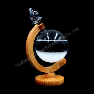New creative product glass crafts ornaments globe rotation weather forecast storm bottle home decoration manufacturers wholesale