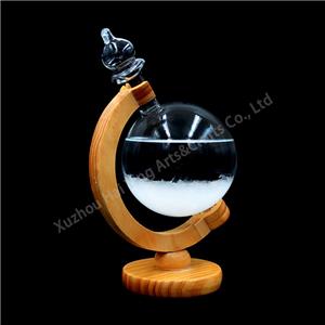 New creative product glass crafts ornaments globe rotation weather forecast storm bottle home decoration manufacturers wholesale