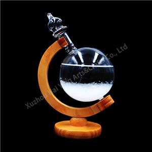 New creative product glass crafts ornaments globe rotation weather forecast storm bottle home decoration manufacturers wholesale