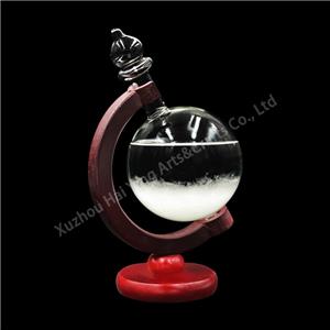 New creative product glass crafts ornaments globe rotation weather forecast storm bottle home decoration manufacturers wholesale